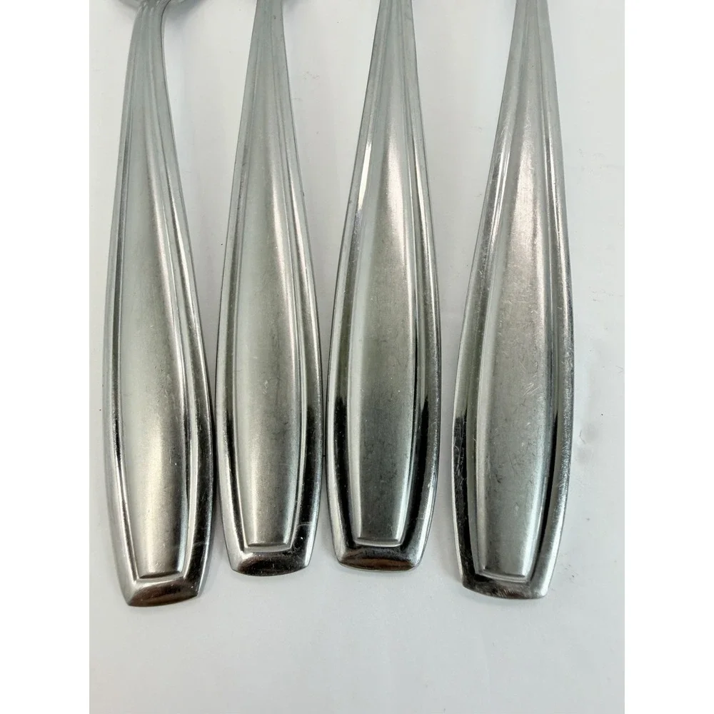 Oneida Satin Bristol Everdale Stainless Salad Forks Lot Of 4